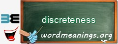 WordMeaning blackboard for discreteness